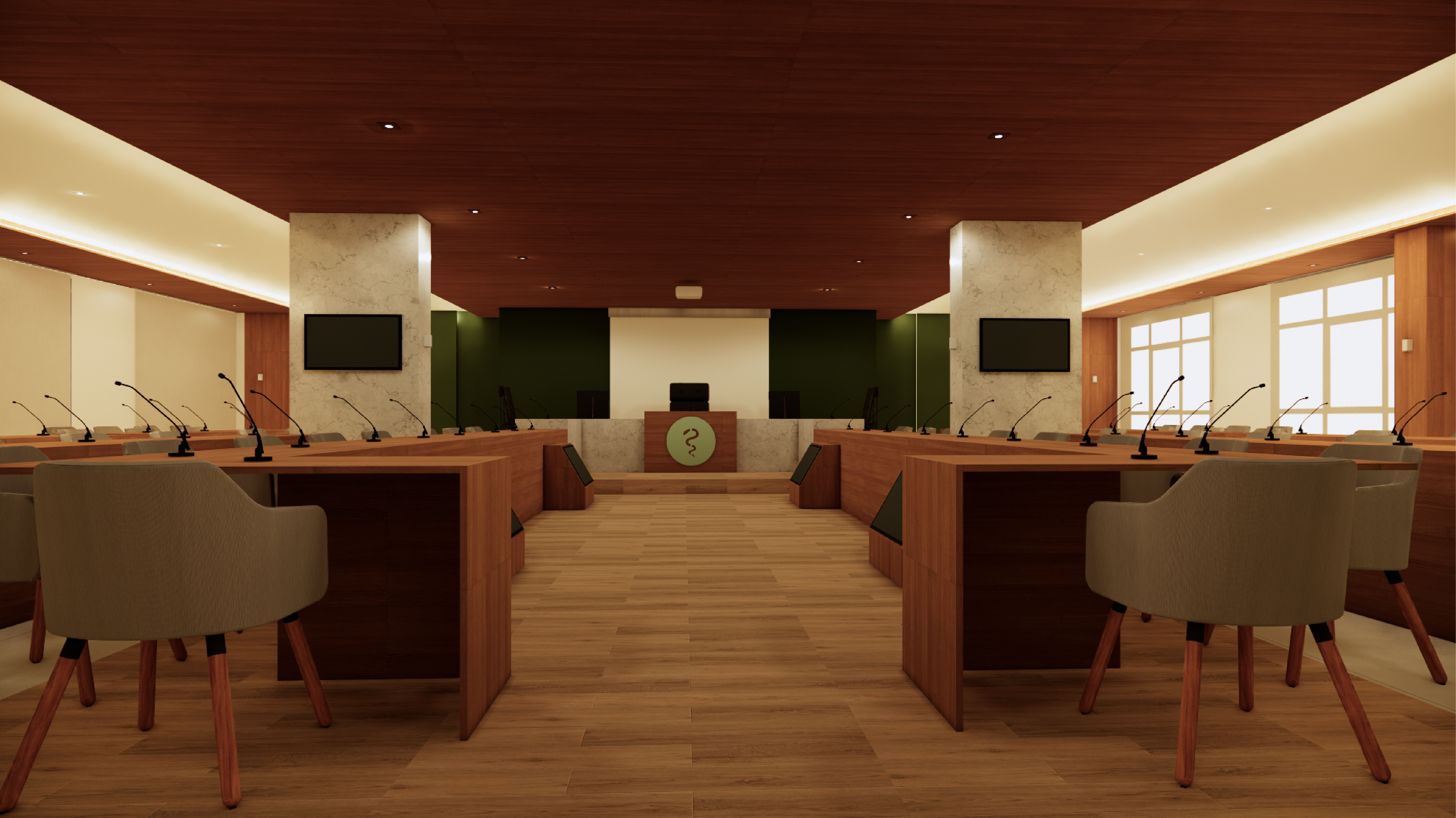 Interior da nova sede